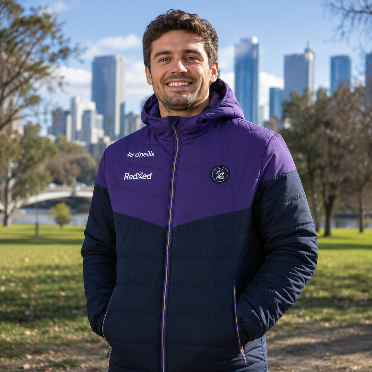 2025 Melbourne Storm Hooded Padded Jacket