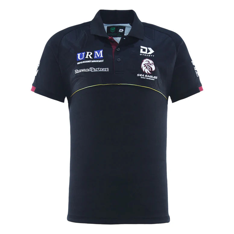 2025 Manly Warringah Sea Eagles Media Polo (Black)