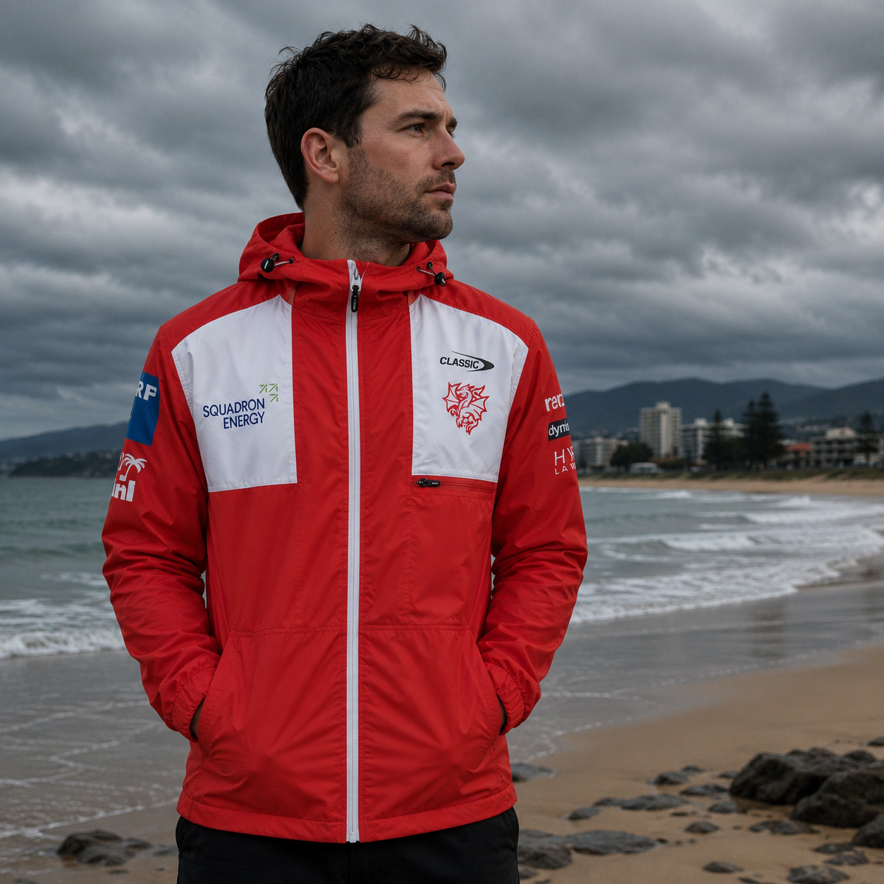 2026 St George Illawarra Dragons Wet Weather Jacket - Mens