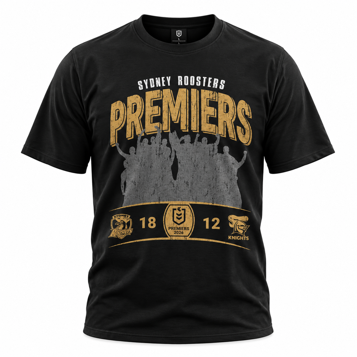 2026 Sydney Roosters Premiers Photo Tee - Kids (Tidwell) (INSTORE MON 8 OCT)