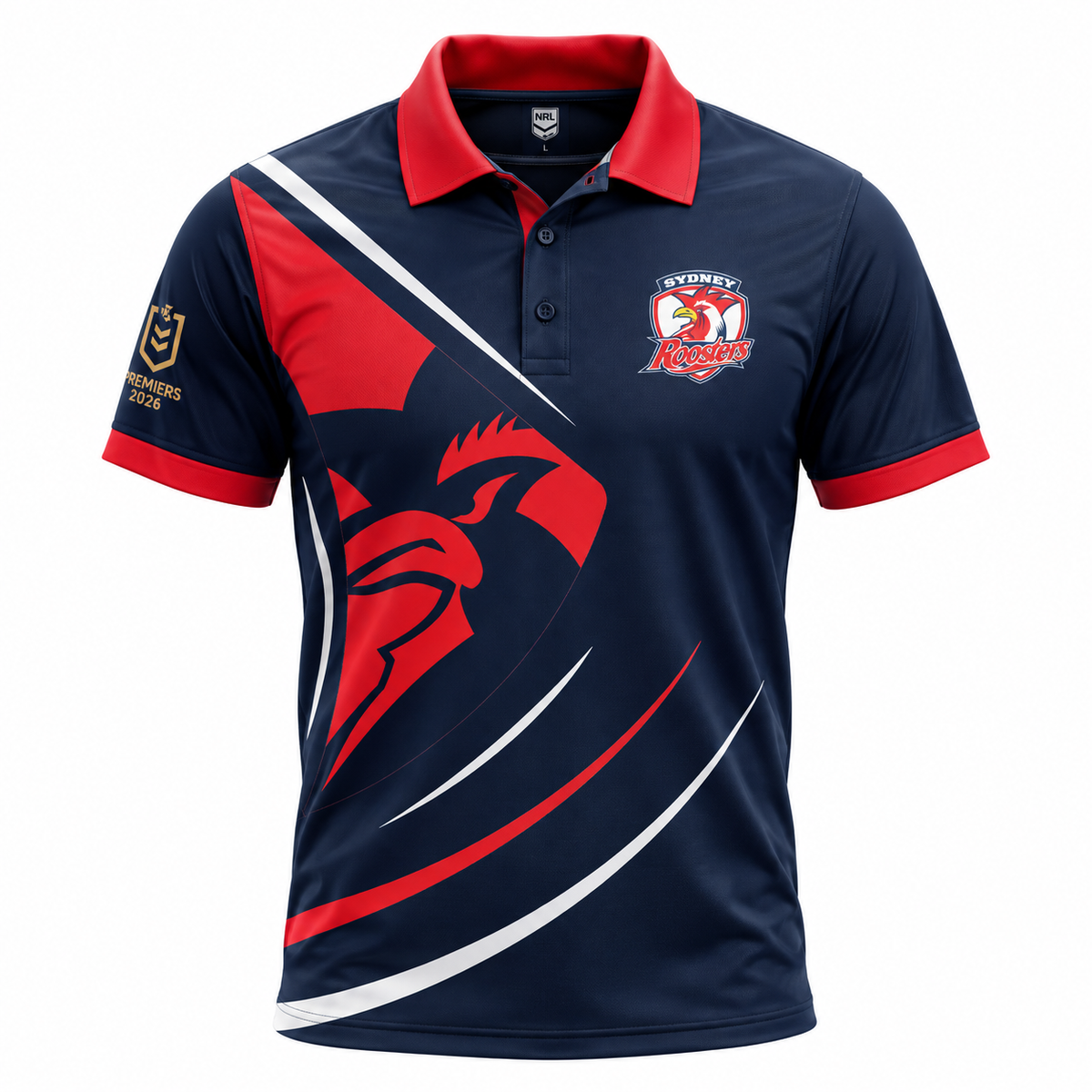 2026 Sydney Roosters Premiers Polo - Mens (Tidwell) (PREORDER - EXPECTED INSTORE EARLY DEC)