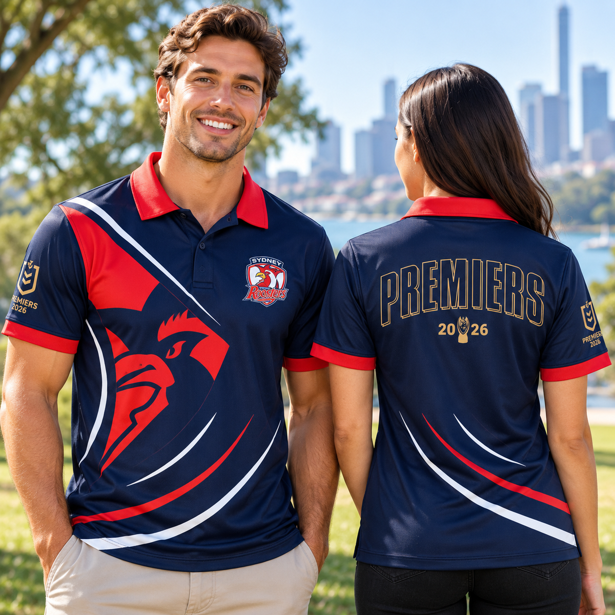 2026 Sydney Roosters Premiers Polo - Mens (Tidwell) (PREORDER - EXPECTED INSTORE EARLY DEC)