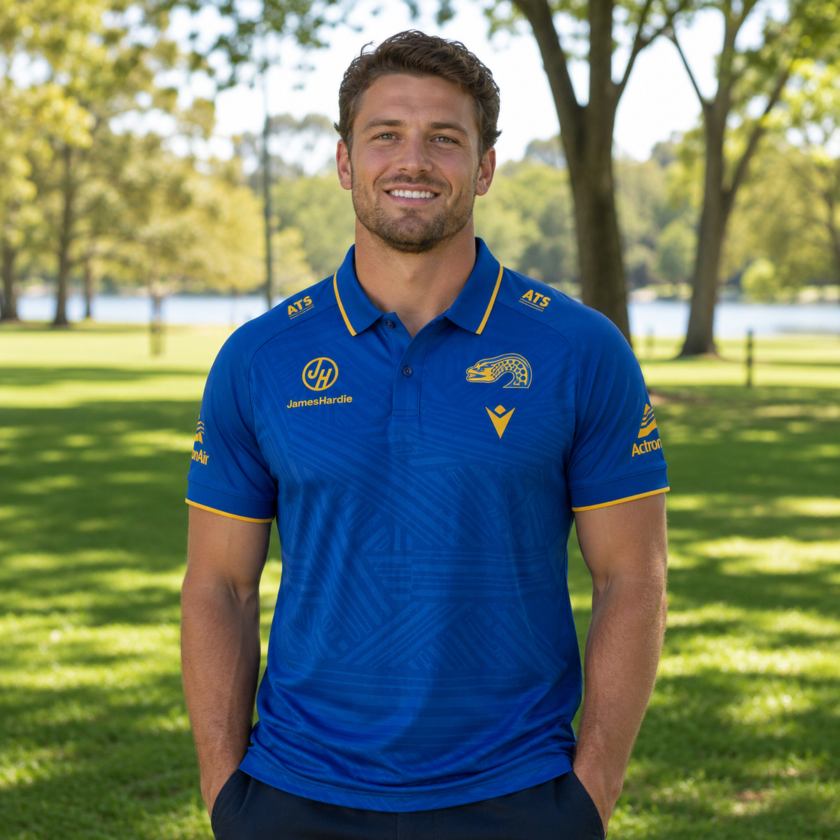 2026 Parramatta Eels Travel Polo (Royal Blue) - Adults