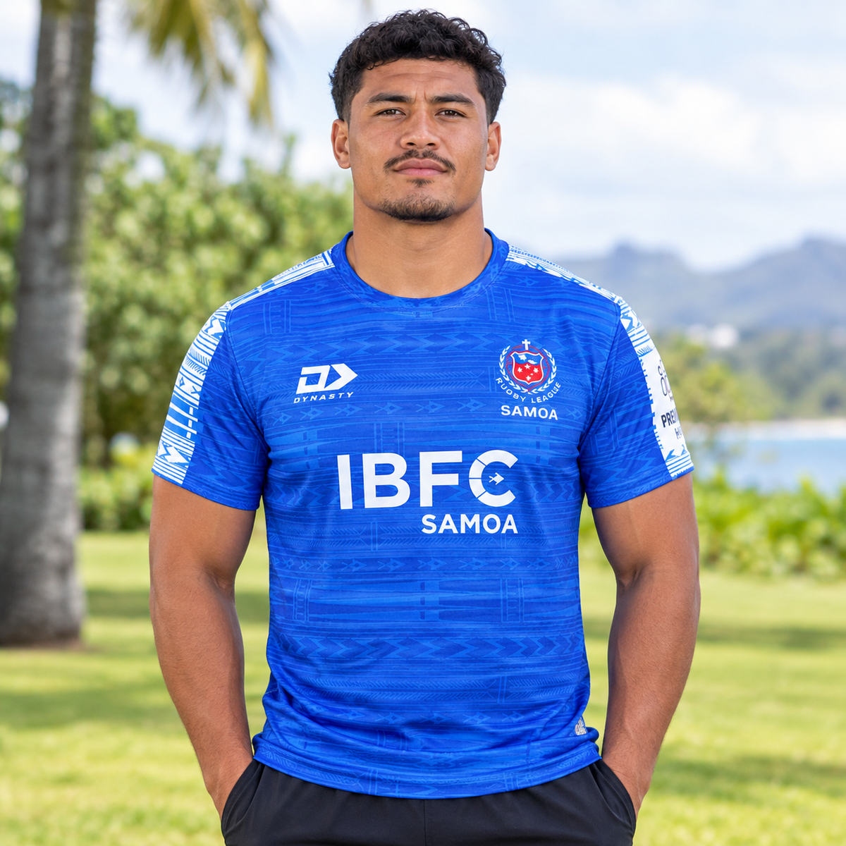 2026 RLWC Toa Samoa Training Tee (Blue)