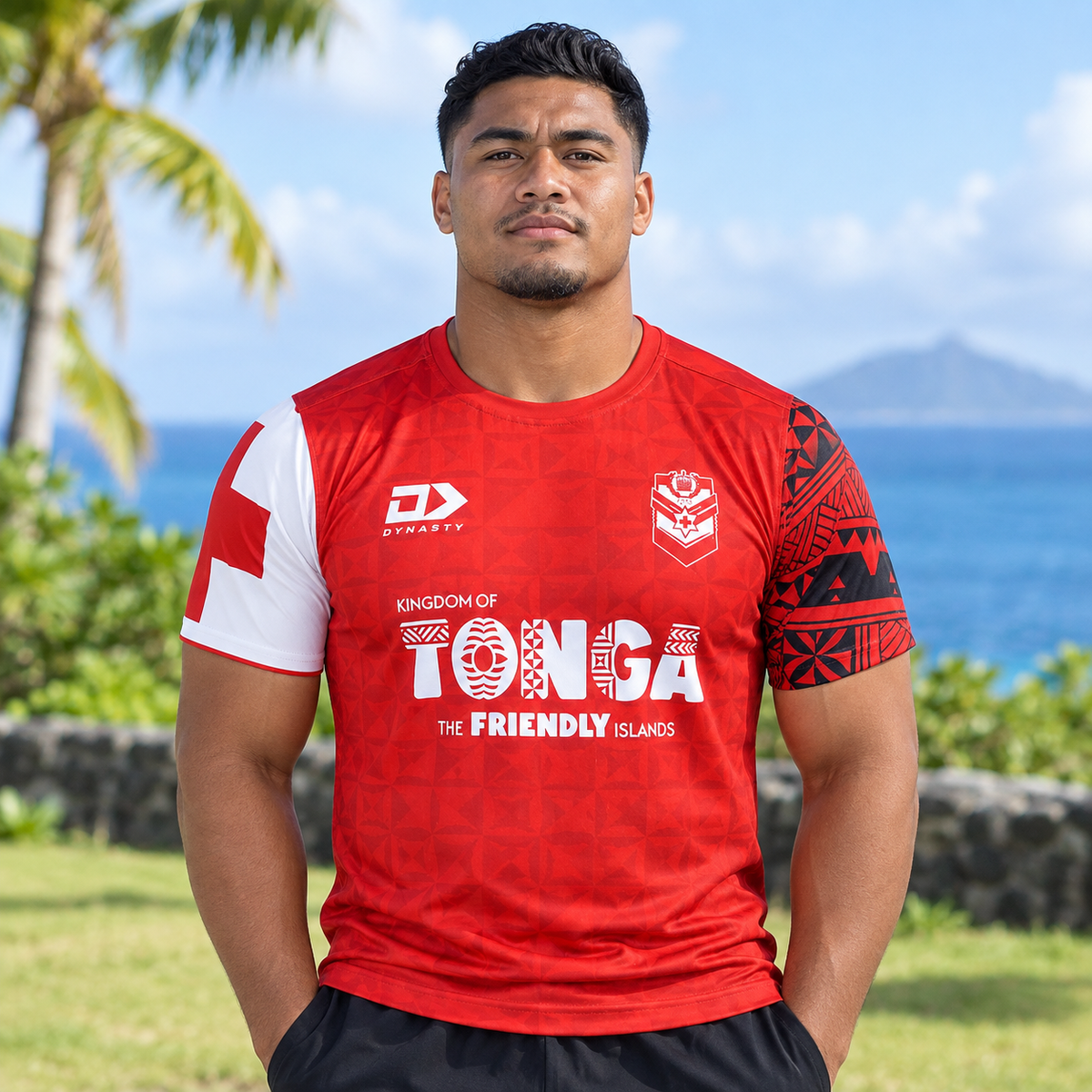 2026 RLWC Tonga Training Tee (Red)