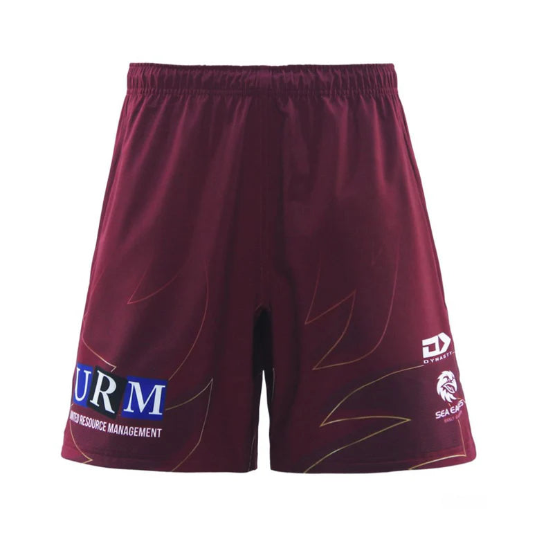 2025 Manly Warringah Sea Eagles Alt Gym Shorts - Maroon