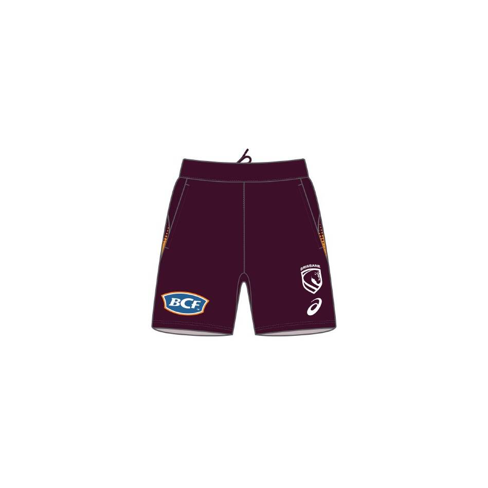 2026 Brisbane Broncos Training Shorts - Maroon (Kids)