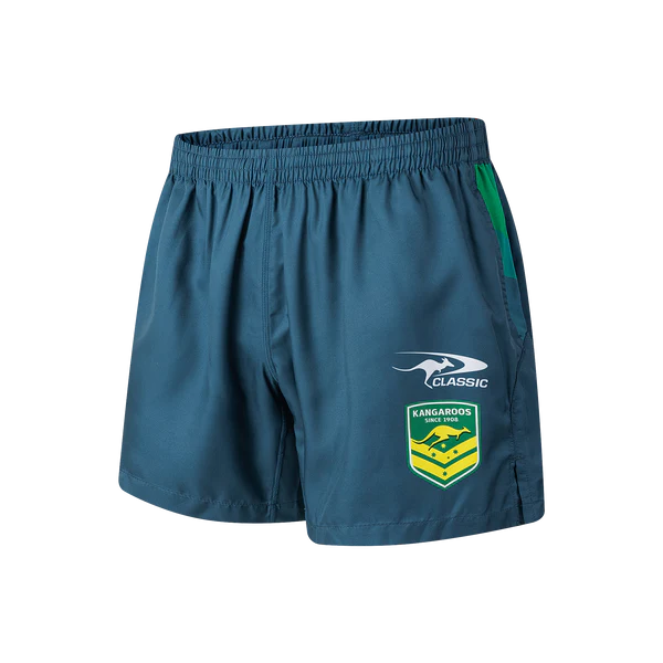 2026 Australian Kangaroos Performance Gym Shorts (Teal)