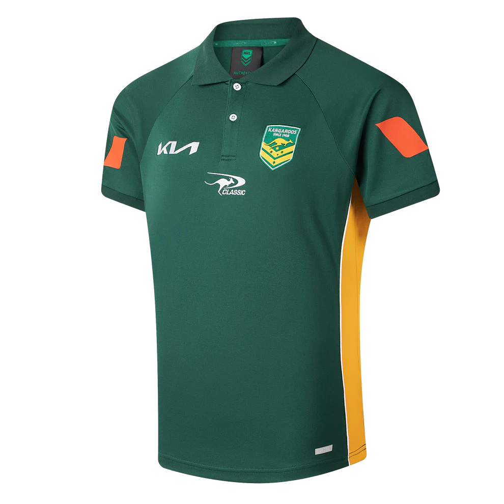 2026 Australian Kangaroos Media Polo (Green)