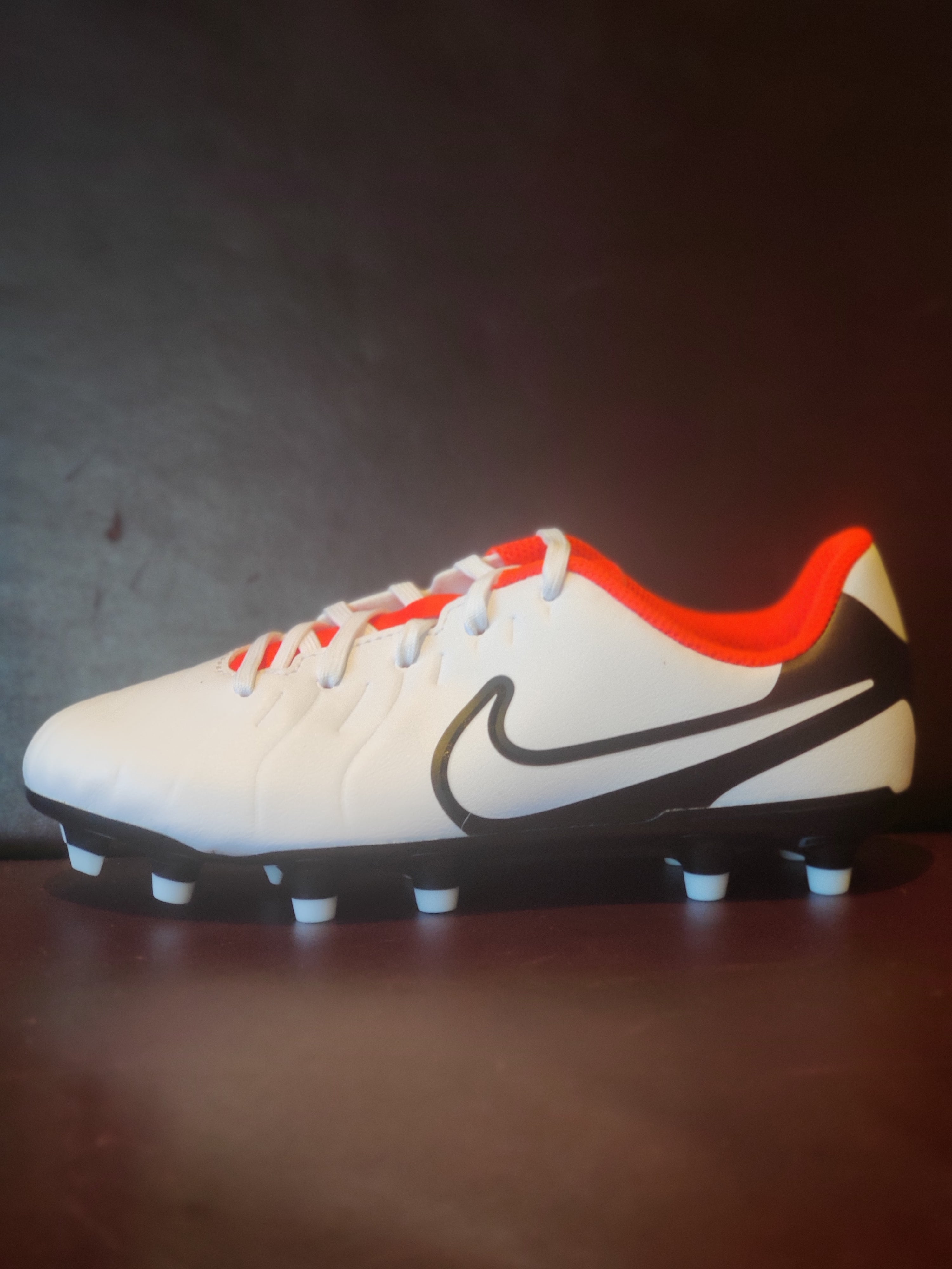 Nike JR Legend 0 Club FG/MG (White/Black-Bright Crimson) DV4352-100