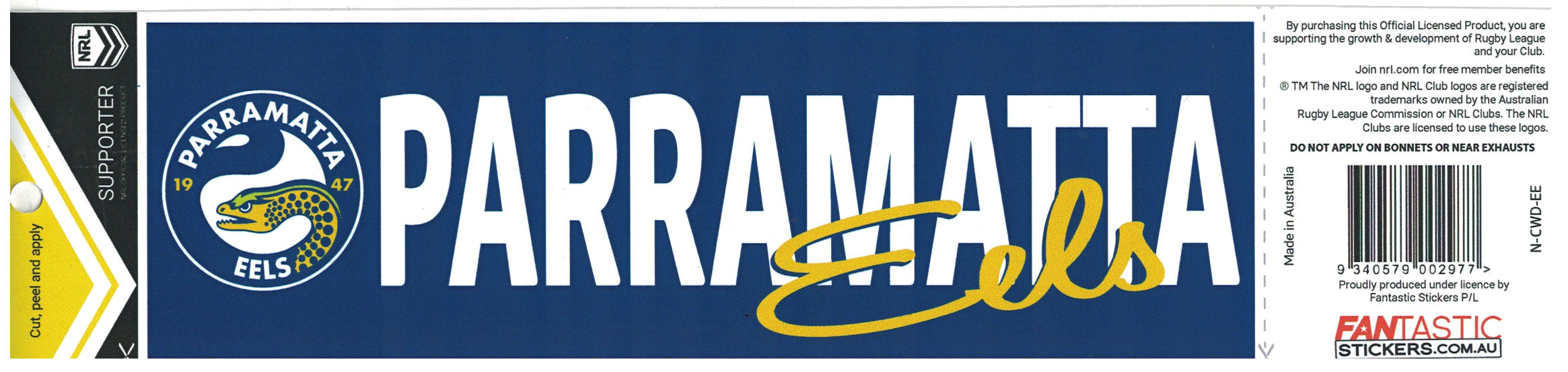 Eels Car Window Sticker