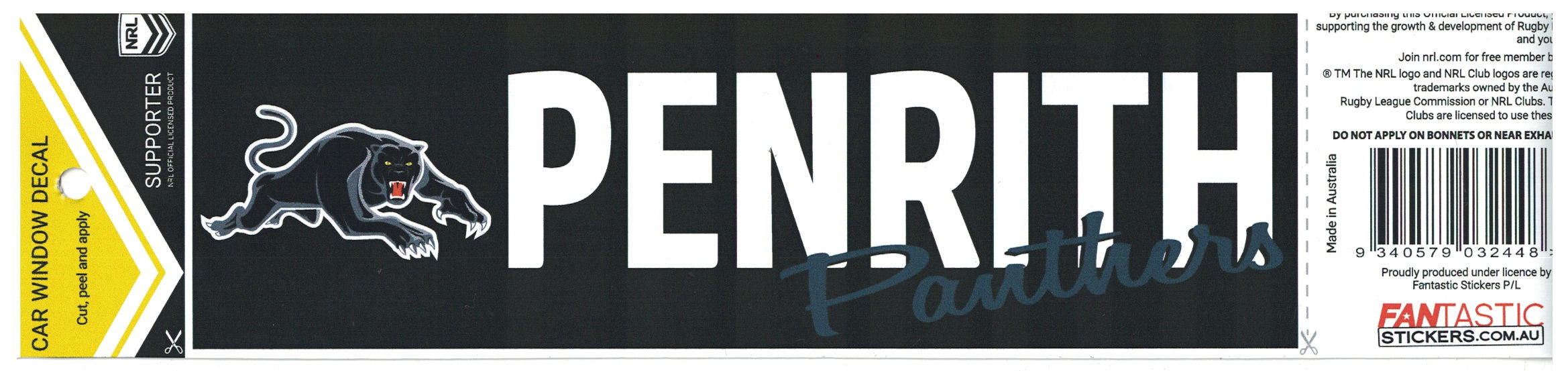 Panthers Car Window Sticker