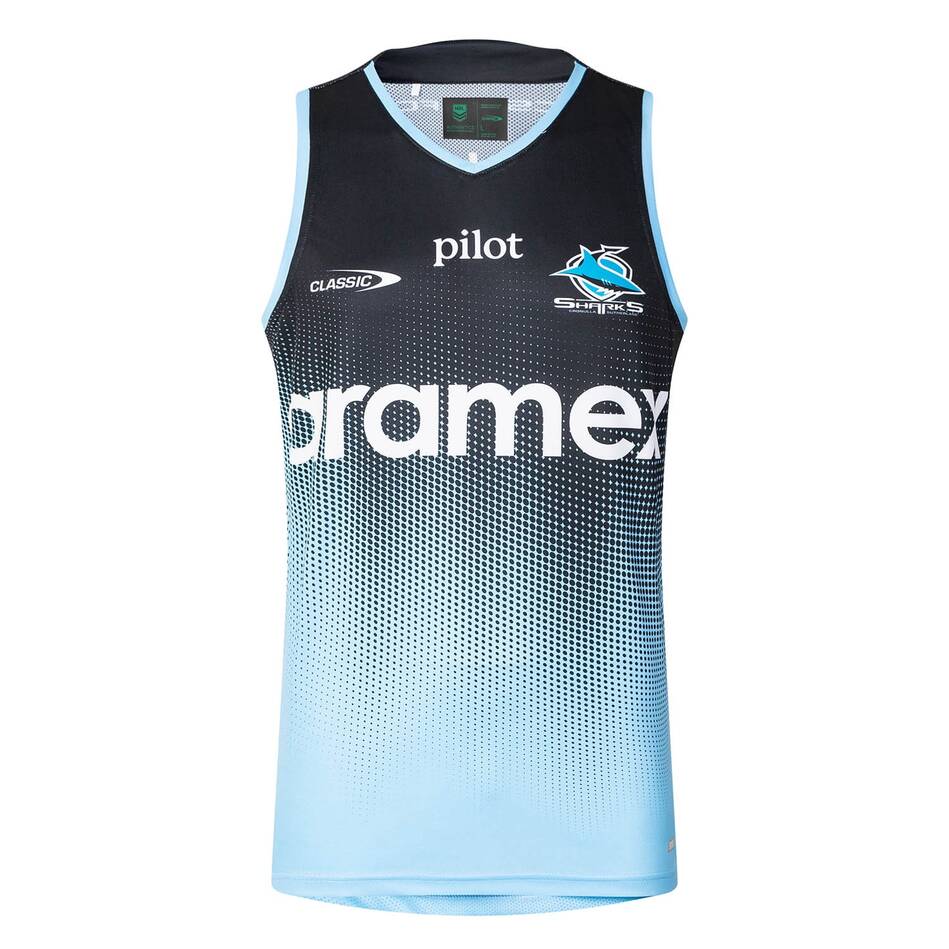 2025 Cronulla Sutherland Sharks Training Singlet (Black)