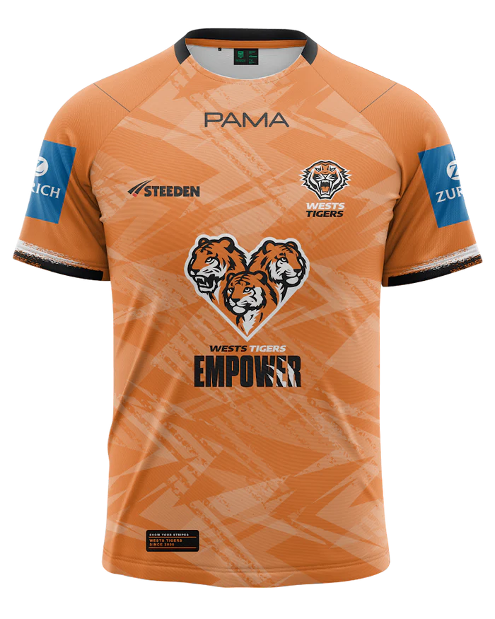 2025 Wests Tigers Training Tee (Orange)