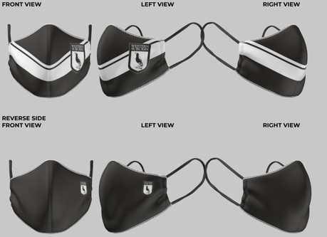 Magpies Retro Face Mask - Reversible