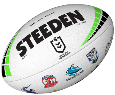 Steeden NRL All Team Logo Football - Size 5