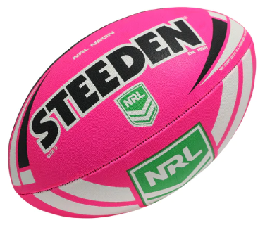 Steeden Neon Supporter Ball - Size 5 (Pink/Black)