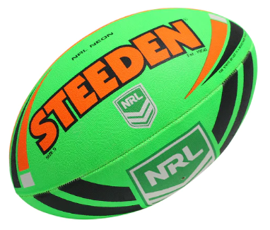 Steeden Neon Supporter Ball - Size 5 (Green/Orange)
