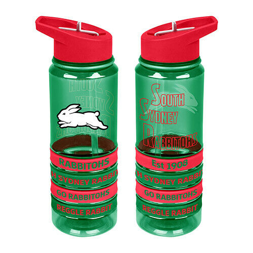South Sydney Rabbitohs Drink Bottle w/ Wrist Bands