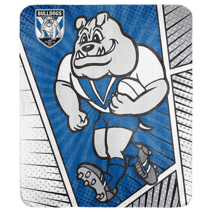 Bulldogs Coral Fleece Rug