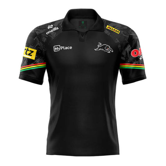2024 Penrith Panthers Media Polo (Black)