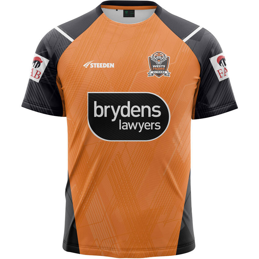 2024 Wests Tigers Training Tee - Kids (Orange)