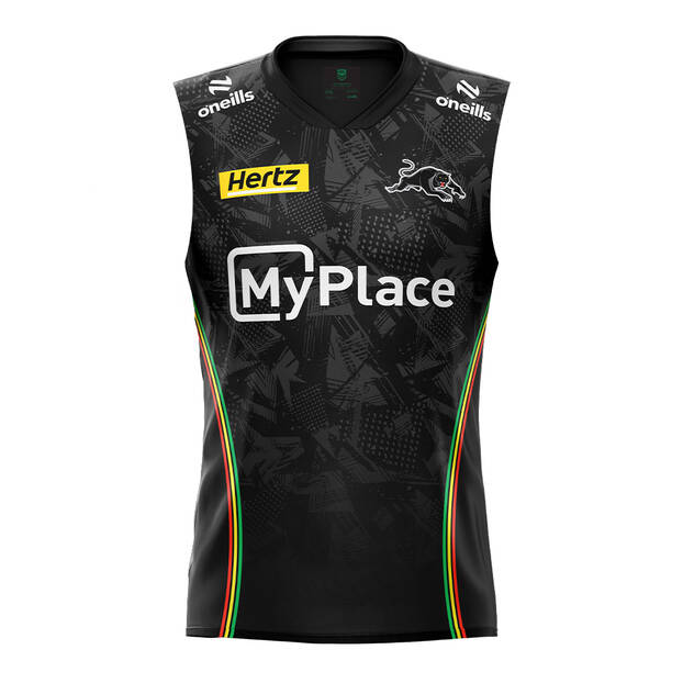 2024 Penrith Panthers Training Singlet (Black)