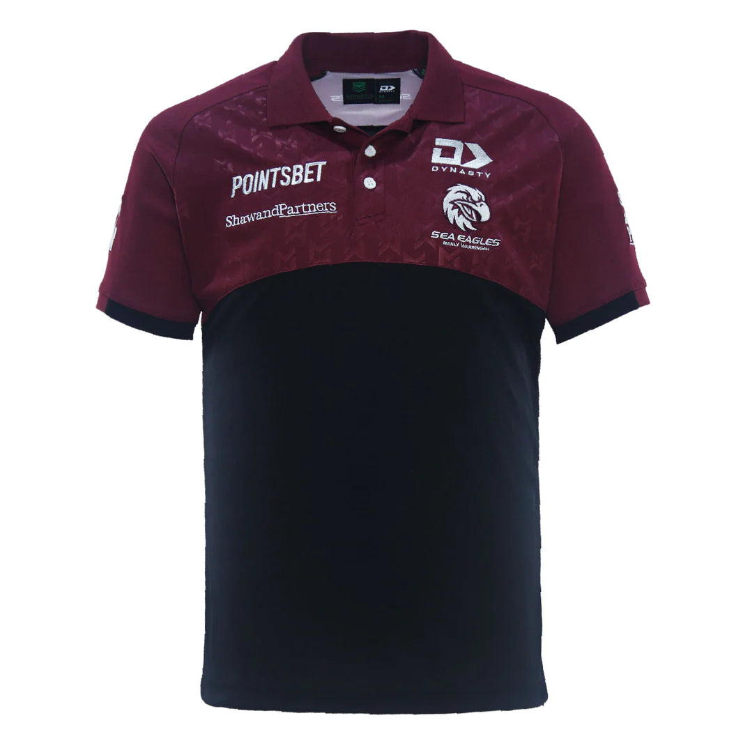 2024 Manly-Warringah Sea Eagles Alternate Media Polo (Black)