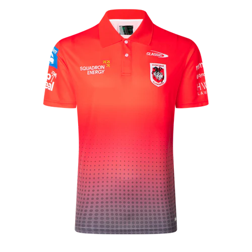 2025 St. George Illawarra Dragons Media Polo (Red)