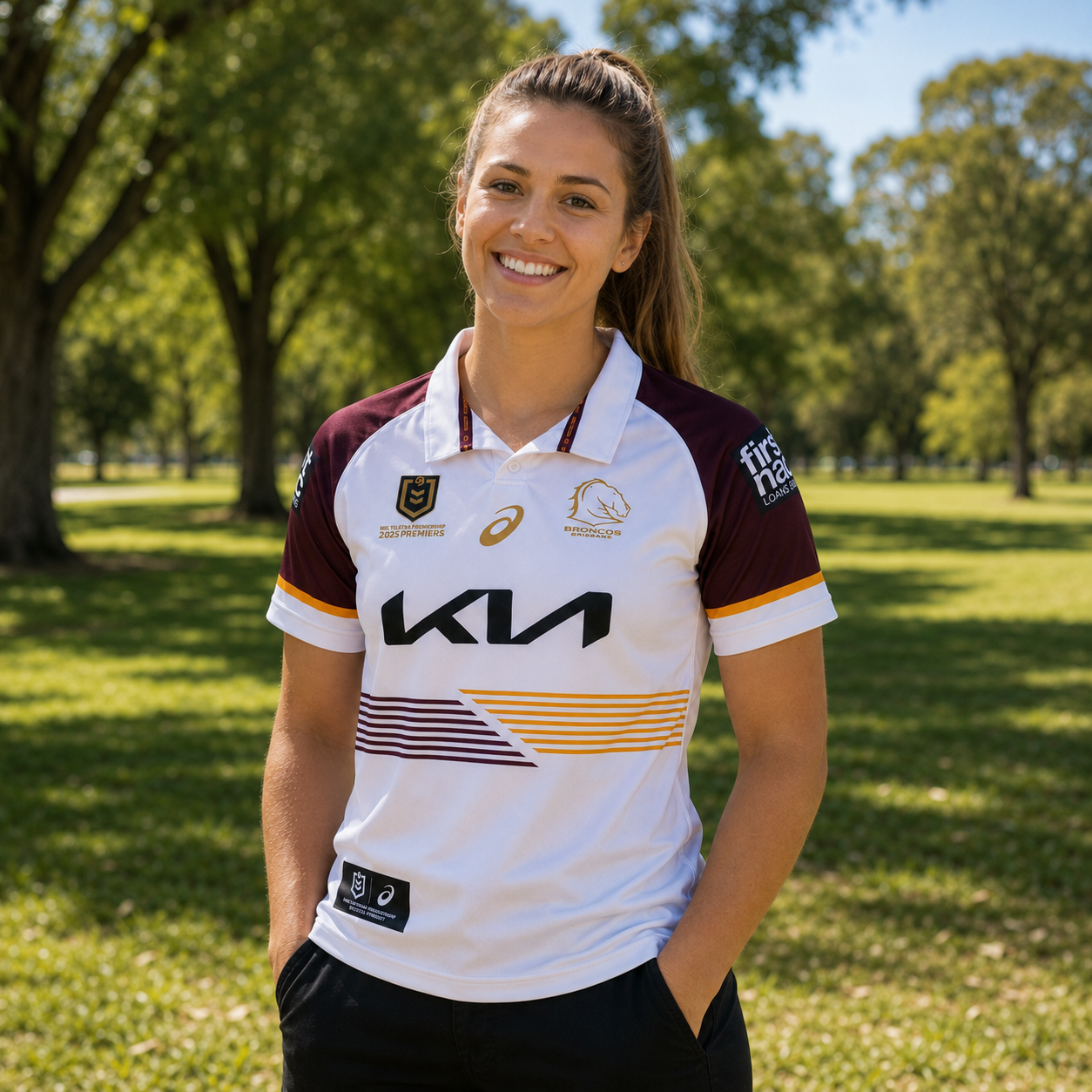 2025 Brisbane Broncos Premiers Jersey - Ladies