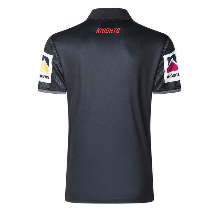 2025 Newcastle Knights Media Polo (Black)