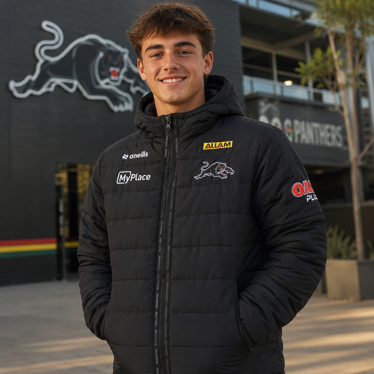 2025 Penrith Panthers Hooded Padded Jacket - Kids
