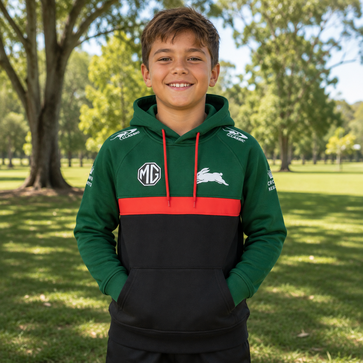 2025 South Sydney Rabbitohs Pullover Hoodie - Kids