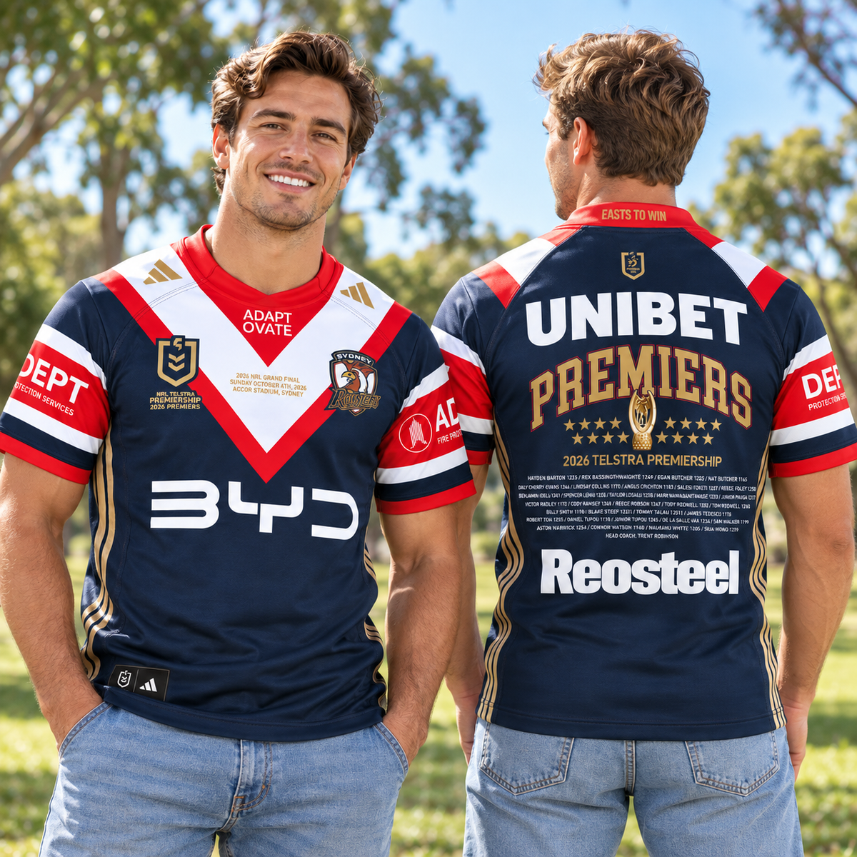 2026 Sydney Roosters Premiers Jersey - Mens (PREORDER - EXPECTED INSTORE EARLY DEC)