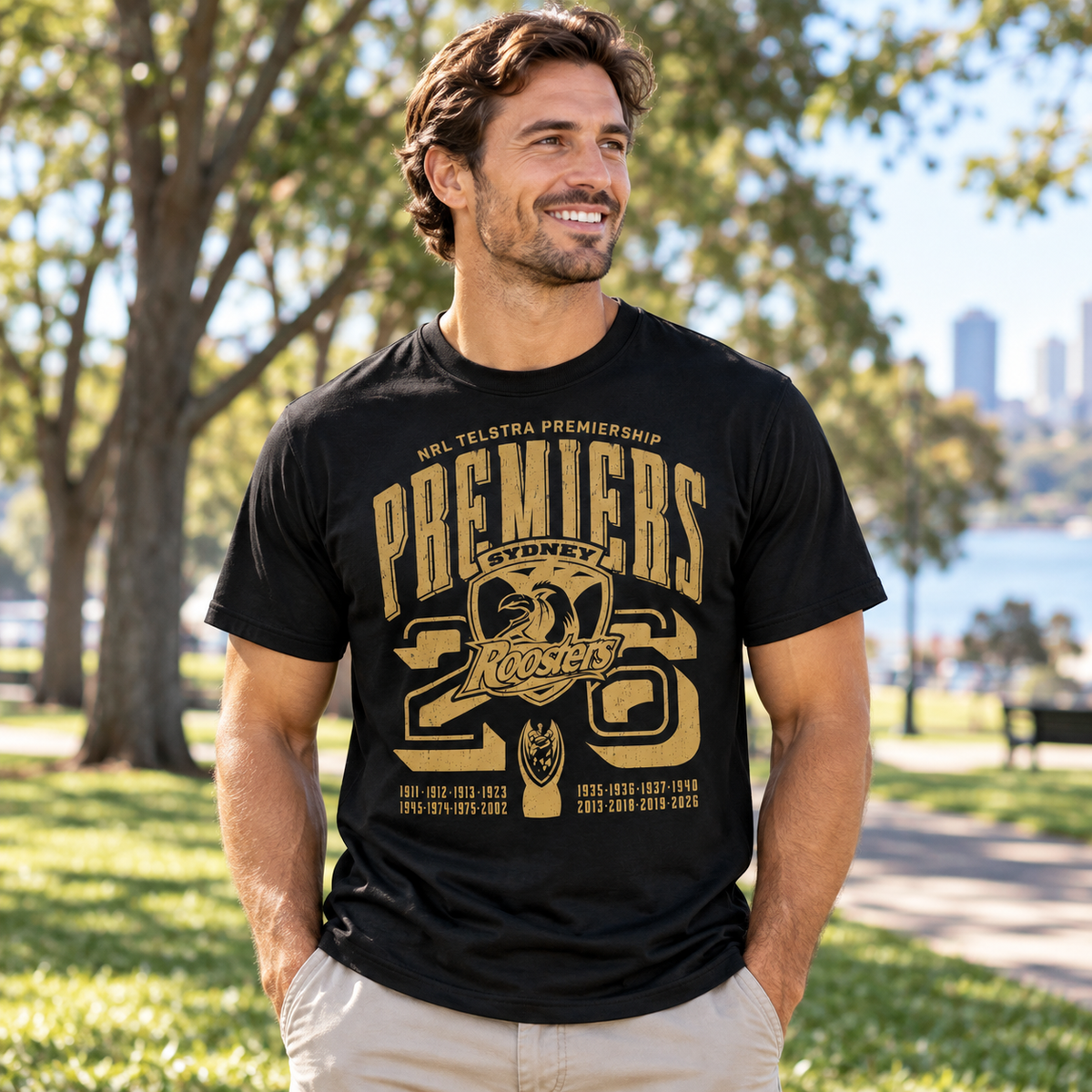 2026 Sydney Roosters Premiers Tee - Mens (Tidwell) (INSTORE MON 5 OCT)