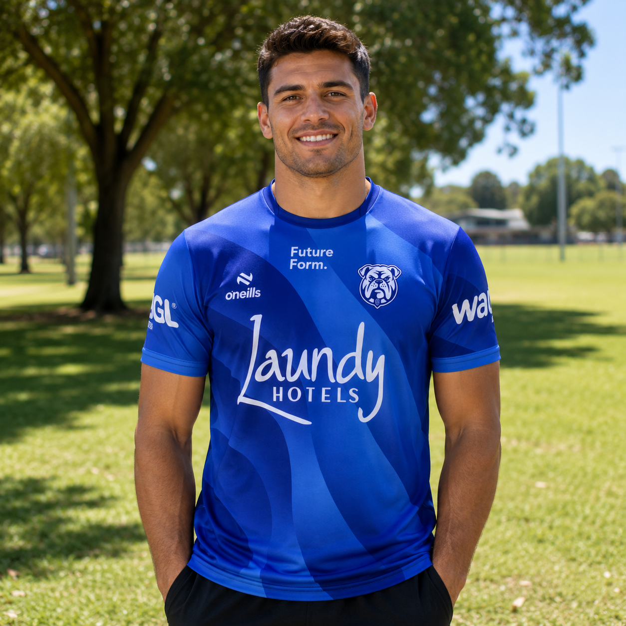 2026 Canterbury Bankstown Bulldogs Warm Up Tee (Blue)