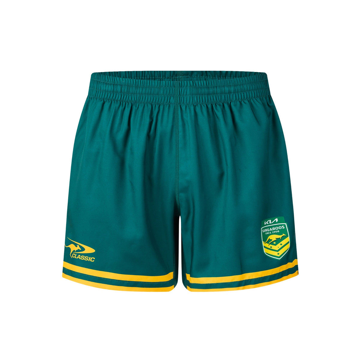 2026 RLWC Australian Kangaroos Performance Gym Shorts (Green)