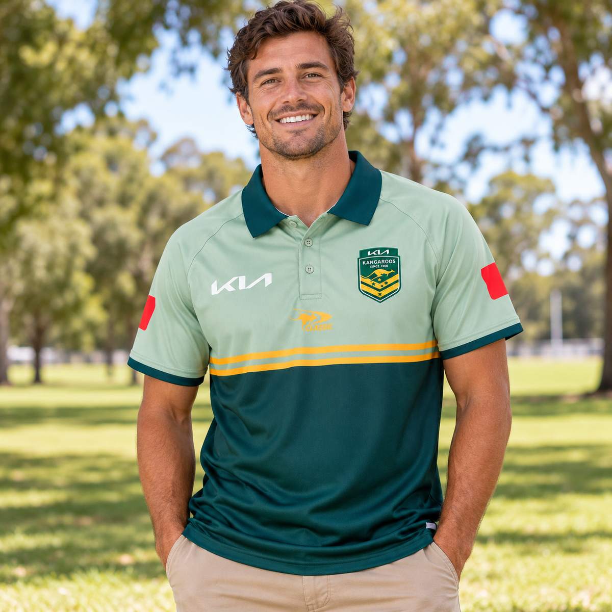 2026 RLWC Australian Kangaroos Team Polo