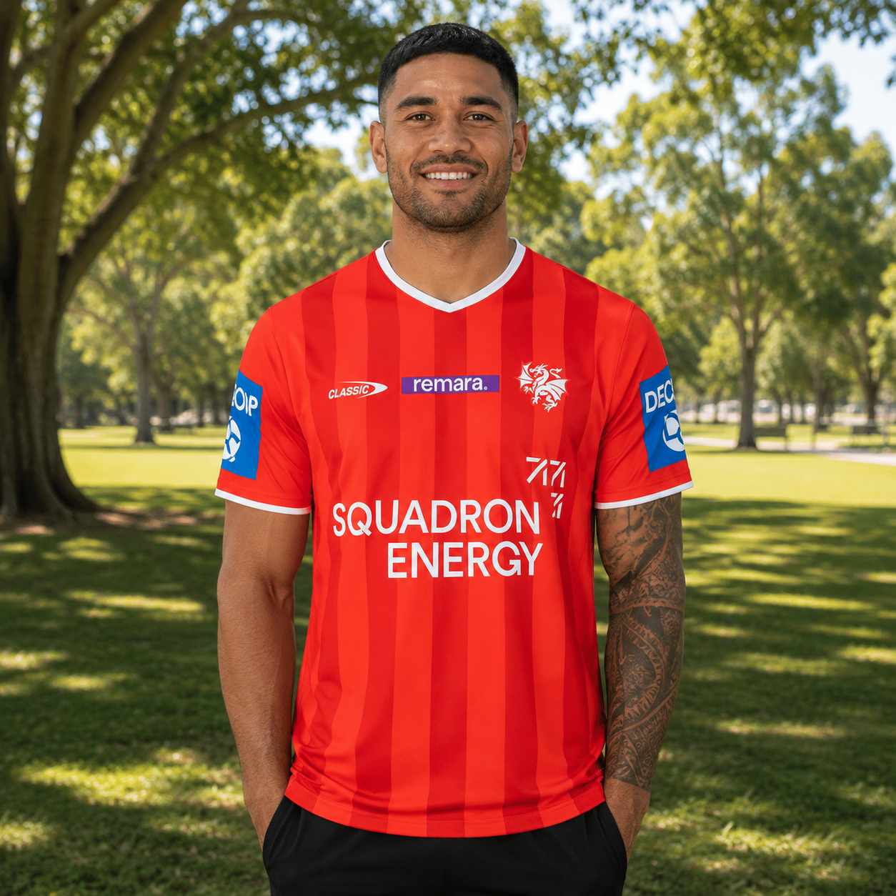 2026 St George Illawarra Dragons Pro Warm Up Tee - Mens