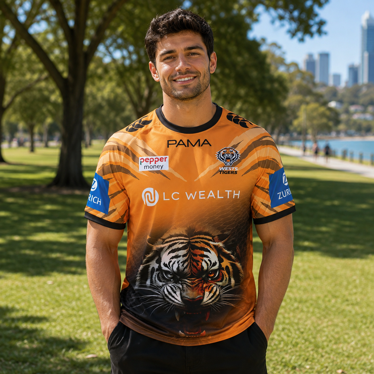 2026 Wests Tigers Training Tee (Orange)