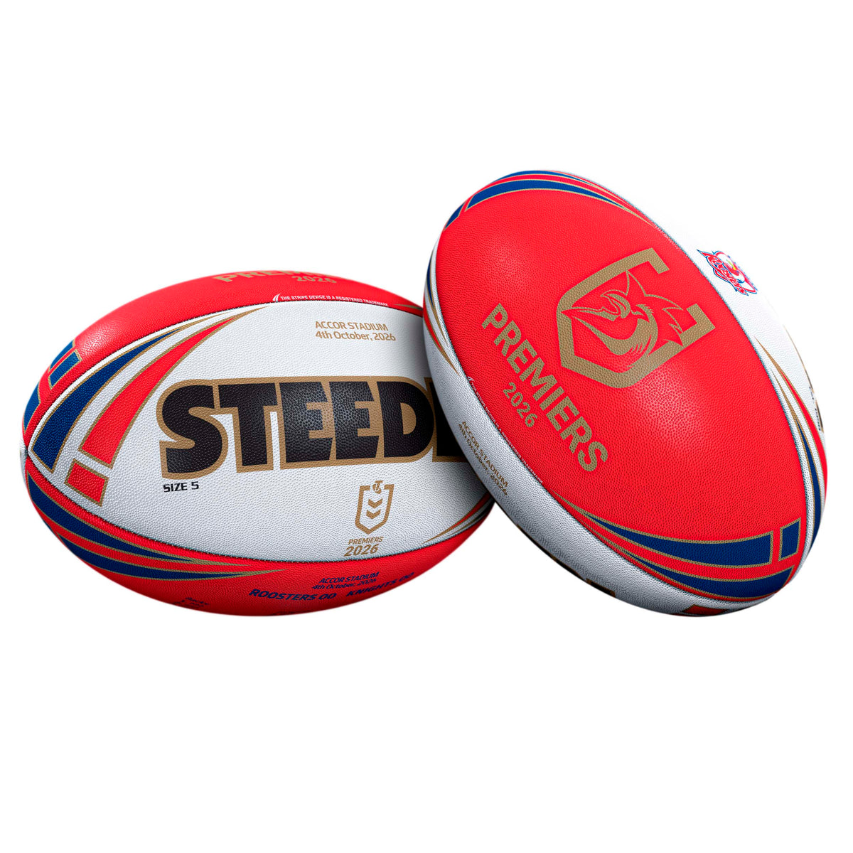 PREORDER: 2026 Sydney Roosters Premiers Ball Size 5 (Due instore early December)