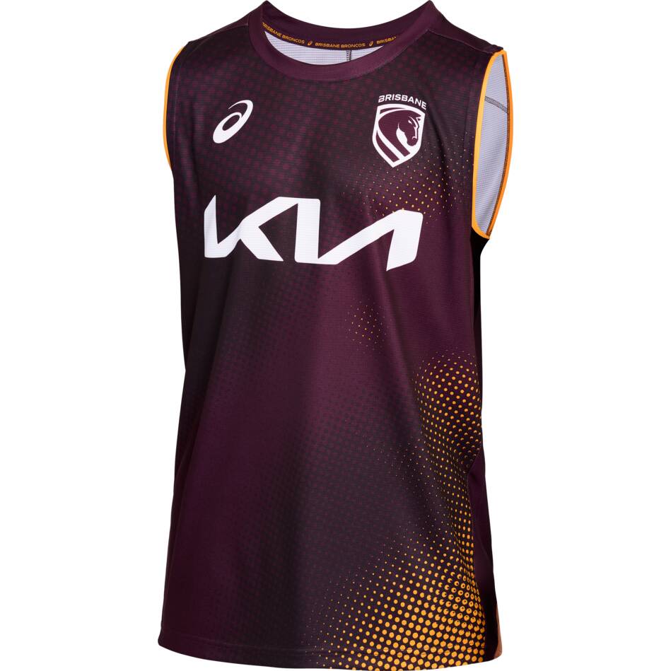 2026 Brisbane Broncos Training Singlet - Maroon