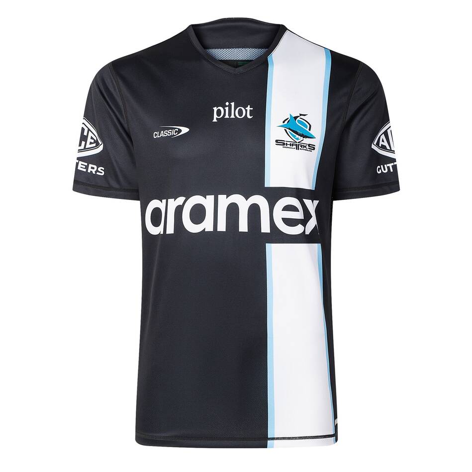 2026 Cronulla Sutherland Sharks Pro Training Tee (Black) - Kids