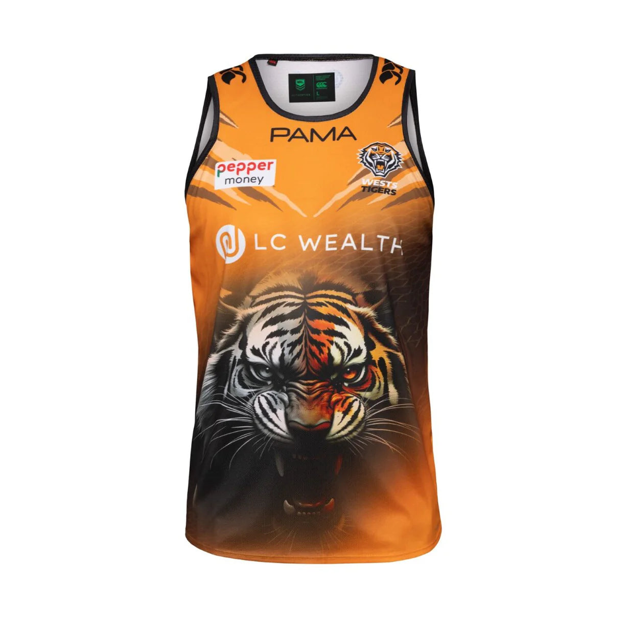 2026 Wests Tigers Training Singlet (Orange) - Adult