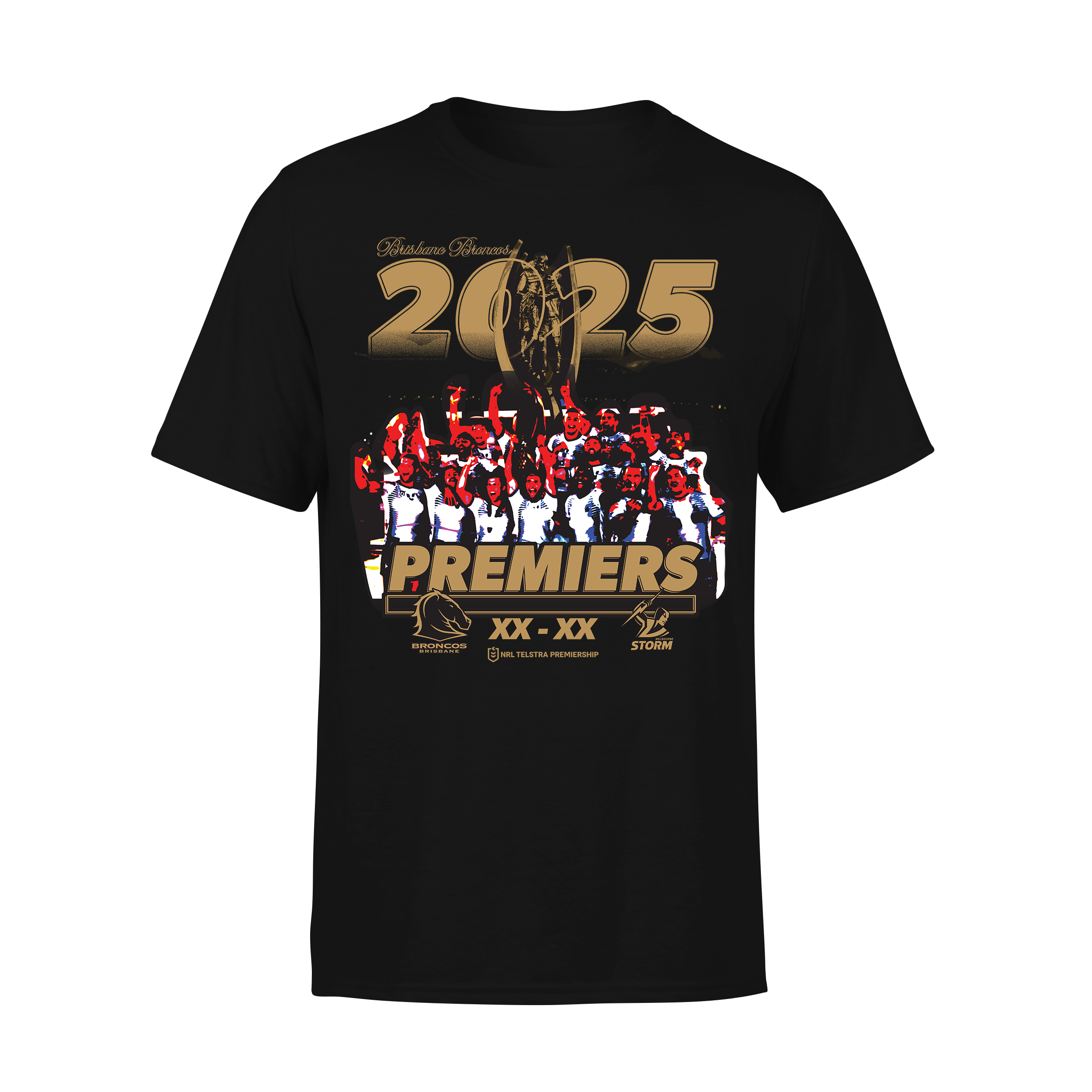 PRE ORDER - 2025 Brisbane Broncos Premiers Photo Tee