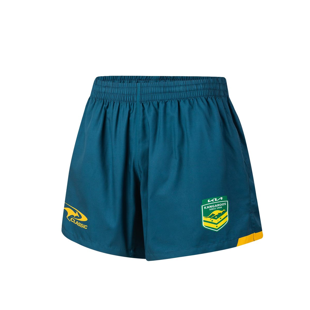 2026 RLWC Australian Kangaroos Performance Gym Shorts (Teal)