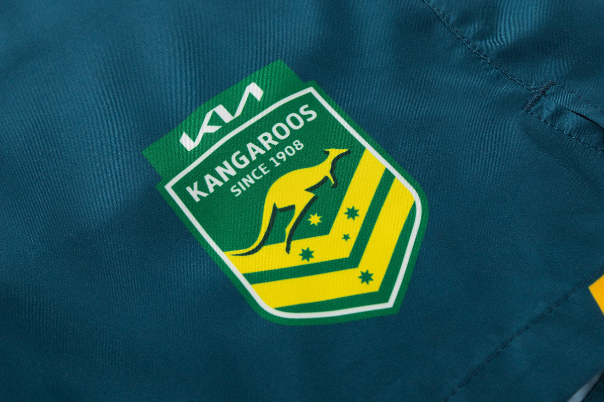 2026 RLWC Australian Kangaroos Performance Gym Shorts (Teal)