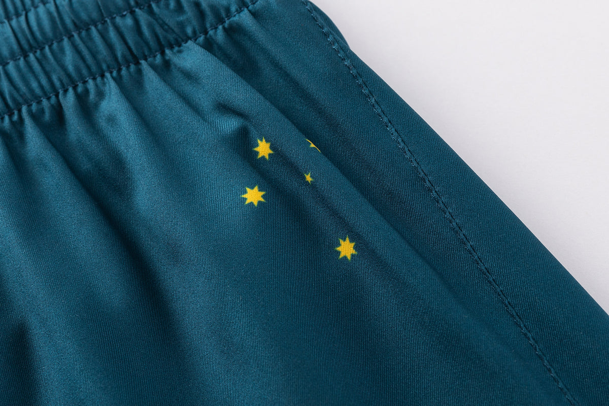 2026 RLWC Australian Kangaroos Performance Gym Shorts (Teal)