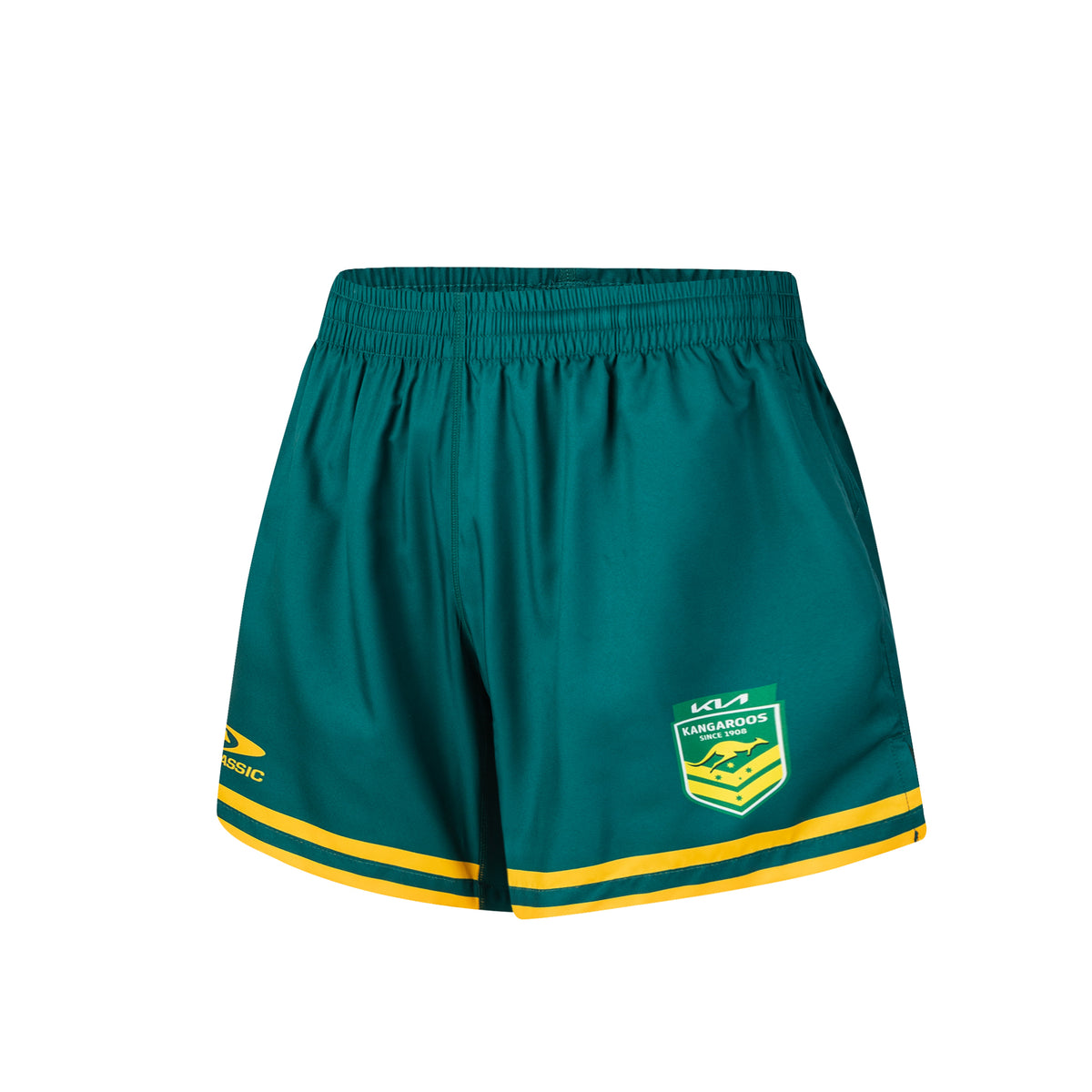 2026 RLWC Australian Kangaroos Performance Gym Shorts (Green)