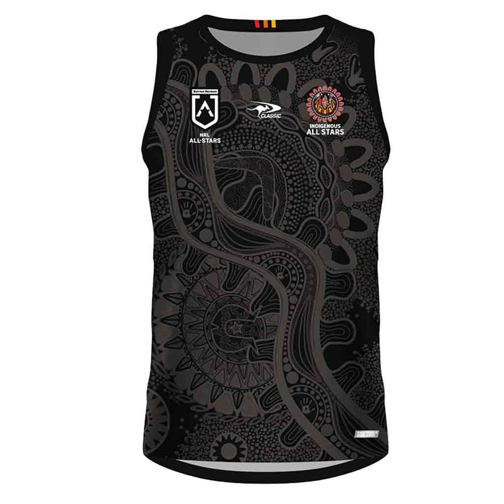 2025 Indigenous All Stars Training Singlet Peter Wynn's Score